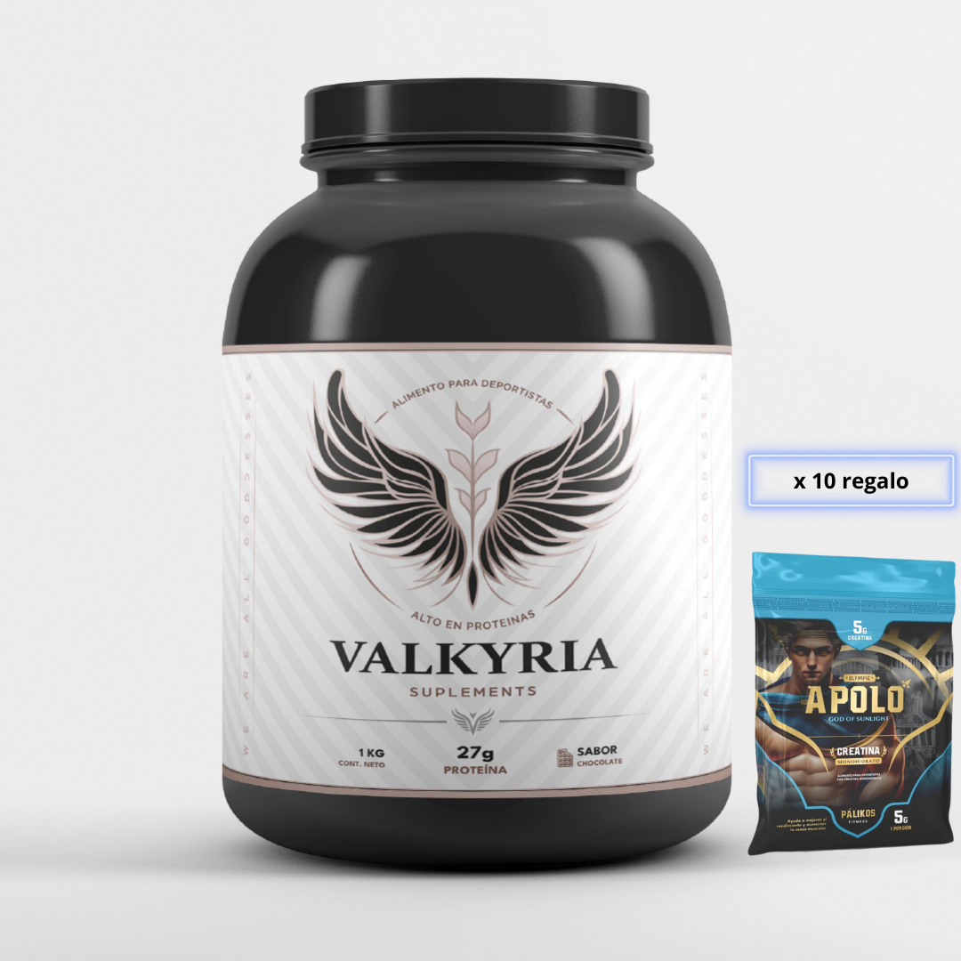 Proteina vegana Valkiria + 10 Sashet Creatina Apolo